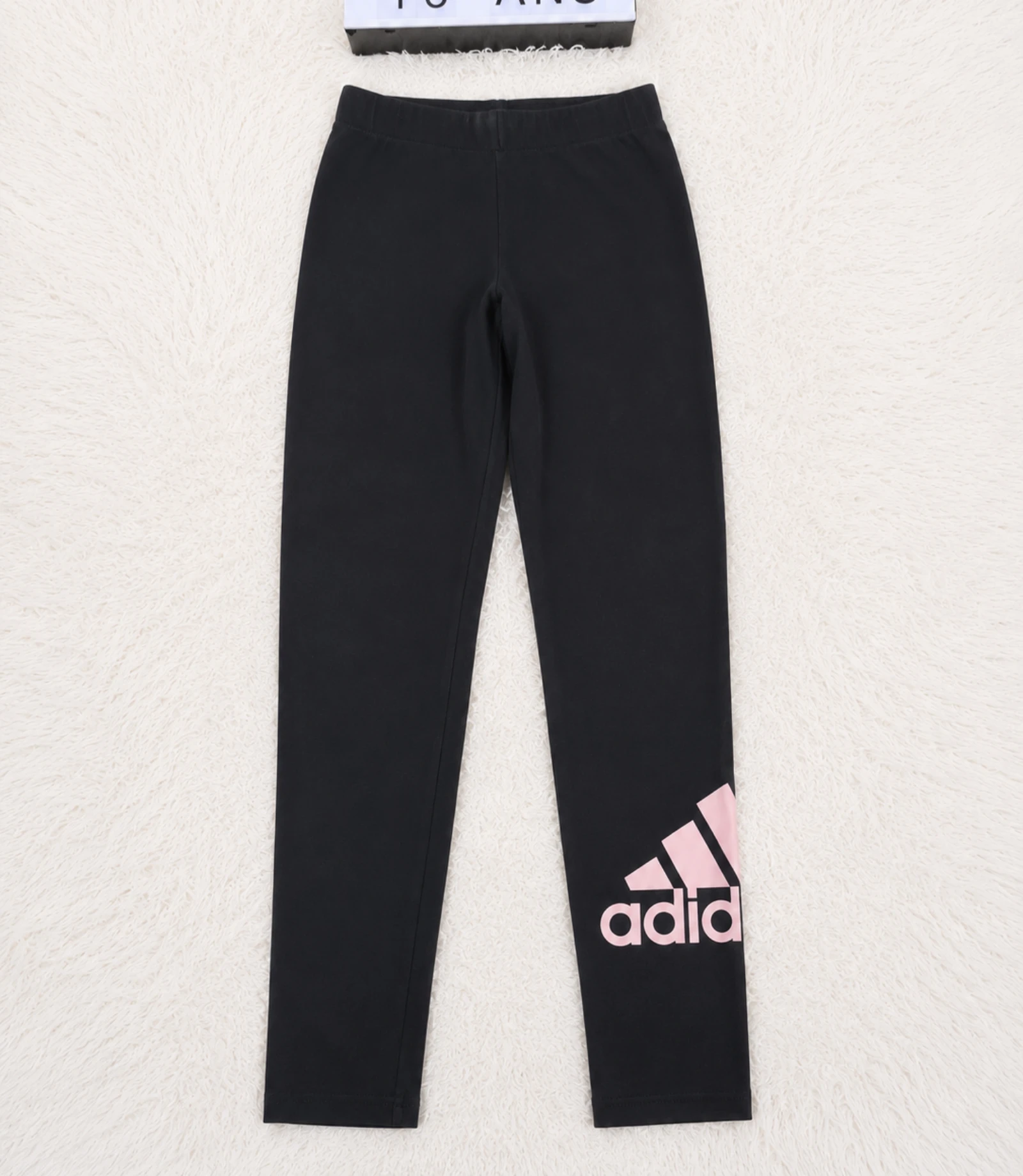 Adidas black leggings with pink logo size 13-14 years 👒 – photo 2